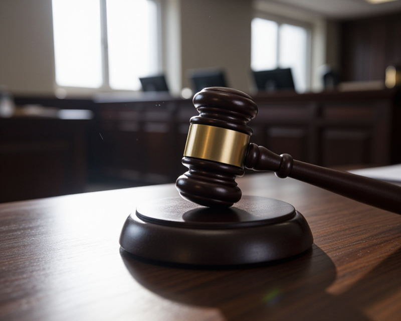Symbolic Courtroom Scene