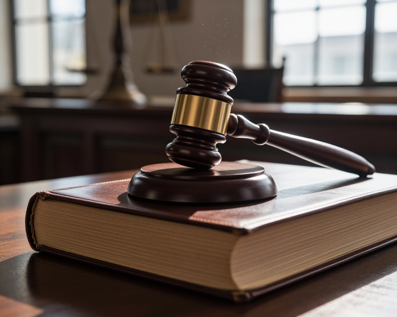Legal Gavel and Law Book