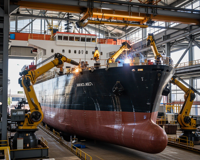 Modern Shipbuilding Scene