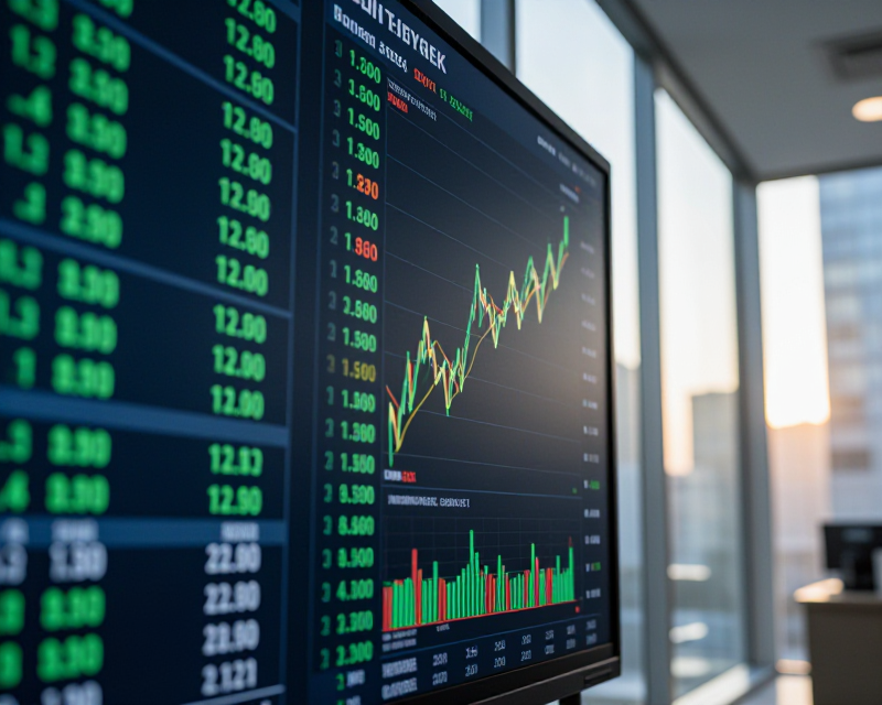 Modern Seoul Stock Market Display