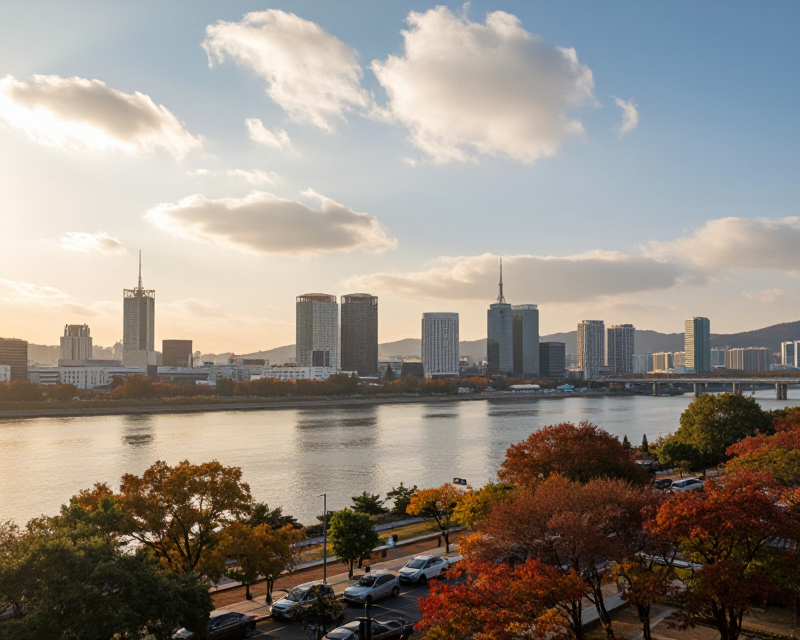 Autumn Morning in Seoul