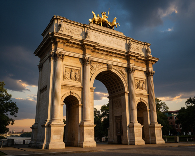 A Majestic Triumphal Arch in Washington D.C.