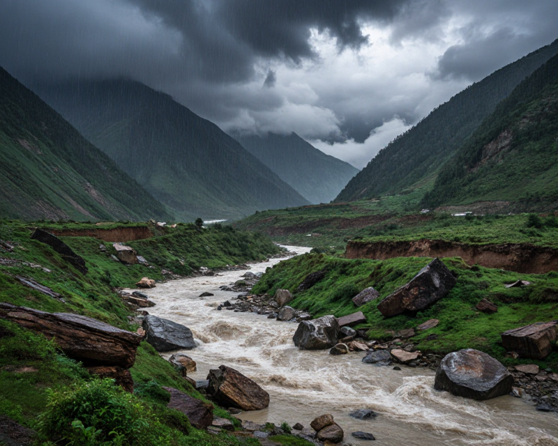 Nepal Flood Landscape