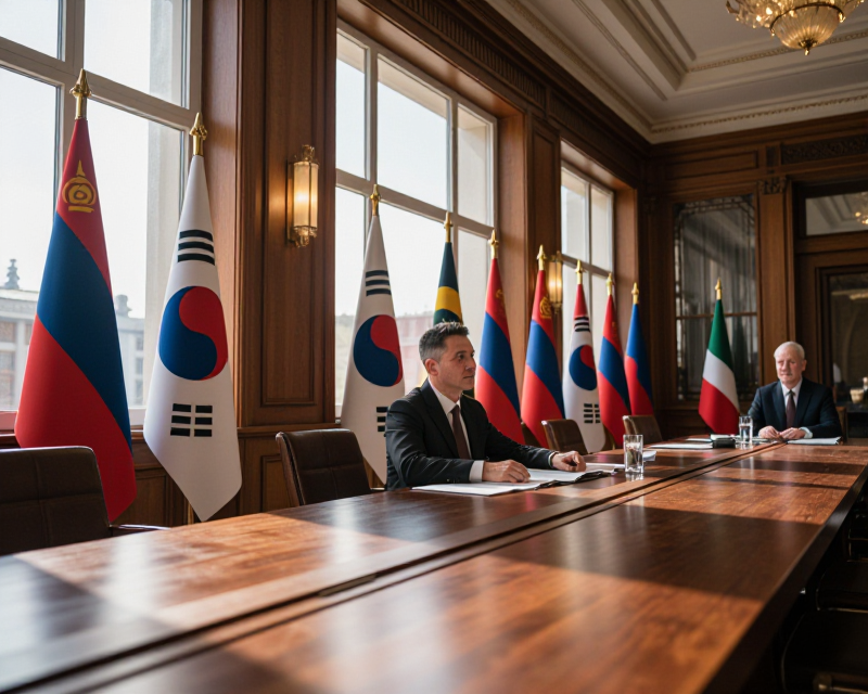 Diplomatic Summit Atmosphere