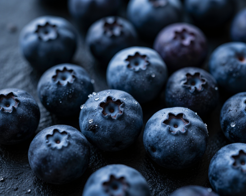 Frozen Blueberries Detail